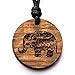 Produktbild treeforce Indischer Elefant, Ganesha, Holzkette, Halskette, Schlüsselanhänger oder Auto- Anhänger 3 in 1 DIY Schmuck, Handmade, nachhaltig und vegan aus Holz