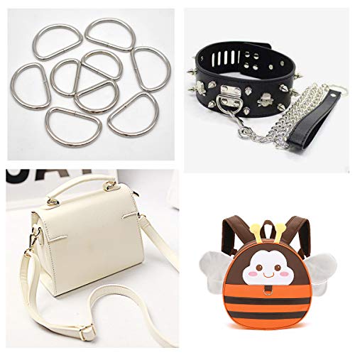 Xiuyer 100 pz Metallo Anelli a D & Tri-glide