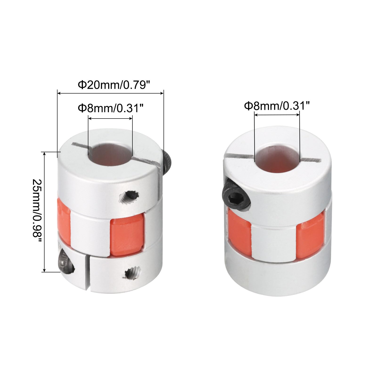 Tangerniu Flexible Aluminium Kupplung 15x20mm - Für CNC & Schrittmotoren