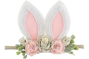 BUNNY EARS HAUTE COUTURE FOR BABY GIRLS EMBODYING SPRING'S BLOSSOMING GLORY