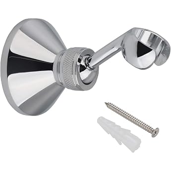 Hand Shower Holder Shower Head Holder with Ball Joint 360 Degree Rotatable for Bathroom Chrome