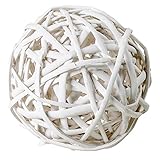Material: Weidenschiene 1 Weidenball 15 cm Weidenkugel Dekokugel als Dekoration oder zum Basteln, Farbe:weiß