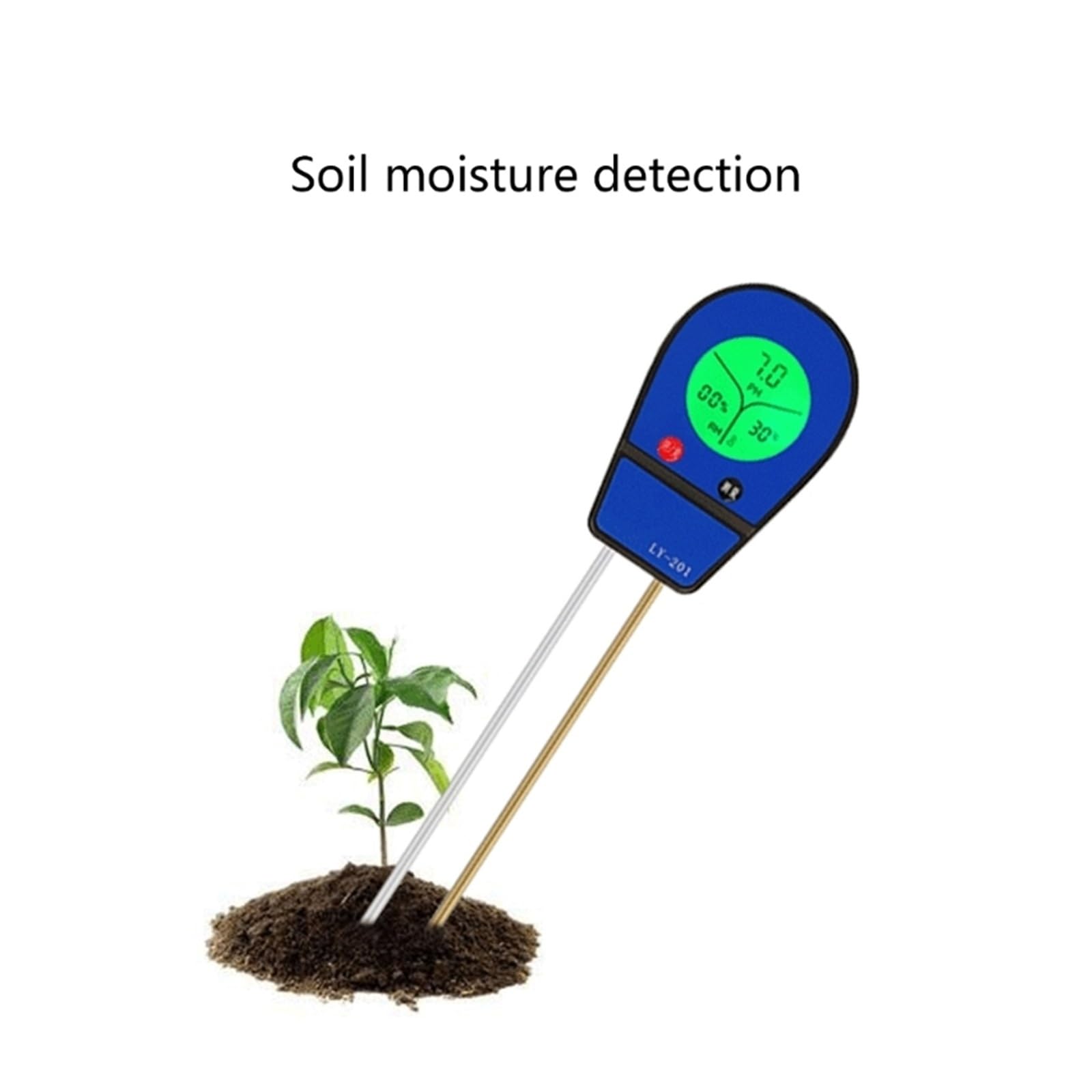 Medidor de suelo 3 en 1, medidor de humedad de suelo de planta Digital con PH/temperatura/humedad/utilizado for jardinería, cultivo de césped