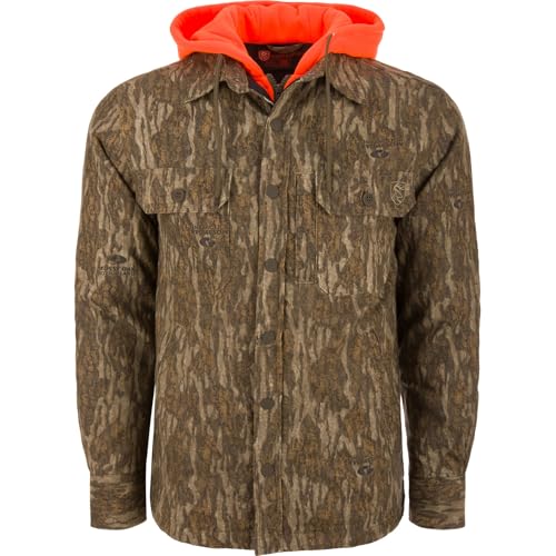 DRAKE WATERFOWL Men's Non-Typical Campfire Hoodie | Insulated Cotton-Poly Hunting Jacket w/Magnattach Pocket & Attached Hood