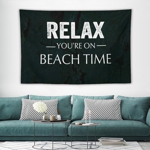 Regala un tapiz para colgar en la pared Yelolyio de 60x90 pulgadas con motivadora frase de playa 3