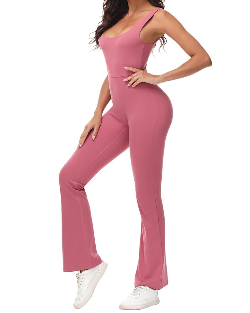 Amazon.com: Tanou Women's Yoga Flare Jumpsuits Strappy