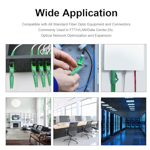 Vesperia 3m(9.8ft) Armored Network Fibre Optic Cable LC/APC to LC/APC OS2 Simplex Singlemode 9/125μm LSZH FTTH 3.0mm Patch Cord Fiber Cables with Adapter Coupler - Image 5