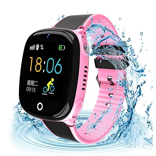 Kids Smartwatch with GPS Tracker, Kids Smart Watch Phone Waterproof Sports Pedometer 1.44'' HD Touch Screen Anti-Lost SOS Call Phone with Alarm Clock Camera Game Boys Girls Christmas Birthday Gift