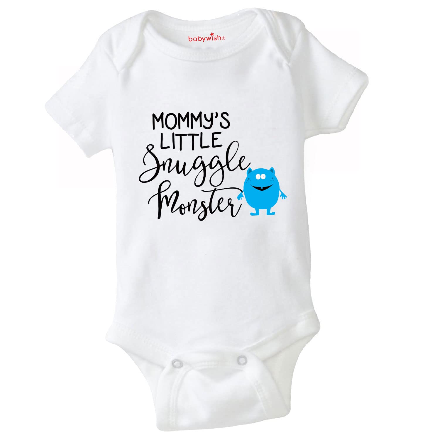baby wish mummy gifted to Baby Bodysuits Newborn mom Romper Half Sleeve Envelope Neck Cute Outfit MUMMY'S LITTLE SNUGGLE