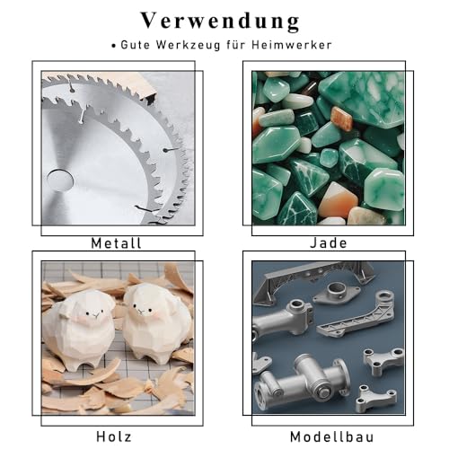 Treki 10 Stück Mini Diament Nadelfeilen Set 2x100 MM Klein Schlüsselfeile in 10 Modelle, Fein Feilenset von 3D Drucker Zubehör Mini Feilen Set zum Feilen von Holz Schmuck Metall Kunststoff Modellbau