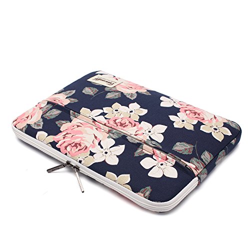 Canvaslife White Rose Patten Laptop Sleeve 14 Inch 14.0 Inch Laptop Case Bag #TOP6
