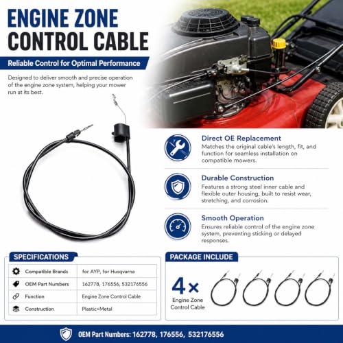 Cables de control de motor 162778 soluciona el arranque de tu cortacésped 4