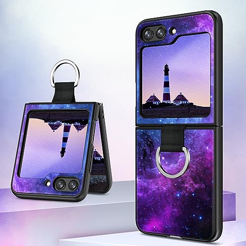 Coque de protection Galaxy Z Flip 5 fine motif nébuleuse spatiale phosphorescente - 6