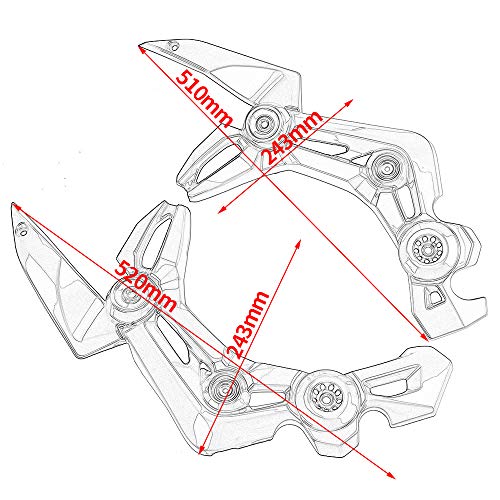LoraBaber für Z900 2017 2018 2019 Links Rechts Rahmen Seitenverkleidung Verkleidung Abdeckung Z 900 17 18 19 (Schwarz)