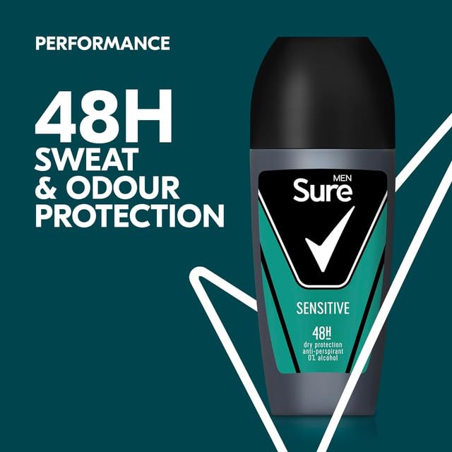 Sure Antiperspirant Roll-On for Men - 48H Protection, 3 Pack - Image 4