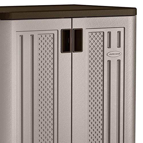 Suncast 2 Pack 9 Cu. Ft. Base Storage Cabinet, Resin Garage Organizer, Platinum Metallic/Slate - image 8