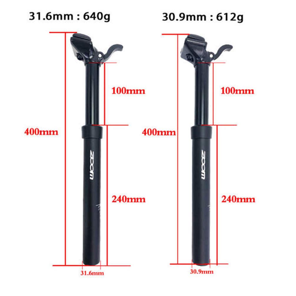 ALTALINE Steel Chrome Plated Spring Suspension Bike Seat Post 25.4mm Diameter Chrome