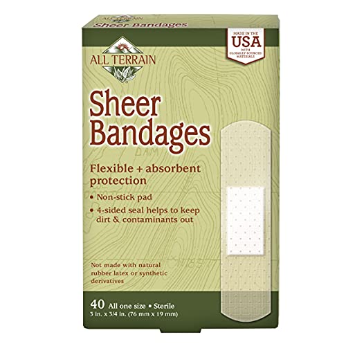 All Terrain Bandages, Latex-Free, Sheer, 40 Count