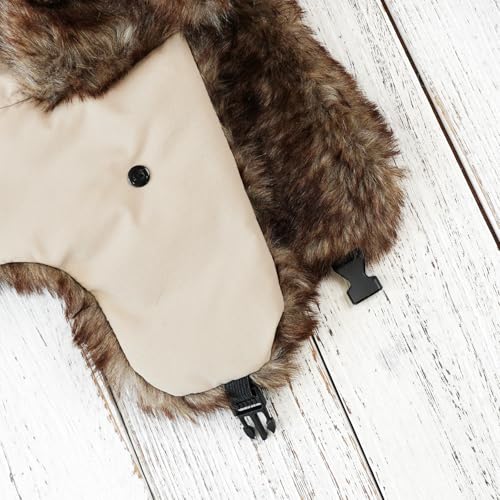 Image of ONWAY Trapper Hat Winter Hats for Women Men with Faux Fur Ear Flaps