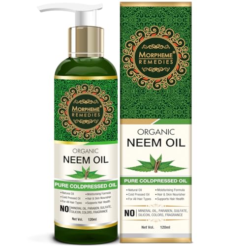Image of Morpheme Remedies Pure Organic Neem Oil (ColdPressed & Undiluted) 120ml - Pack of 2