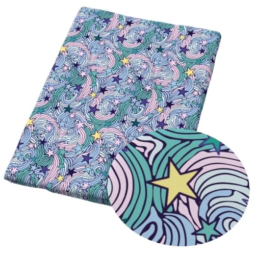 Tela Para Tapizar Tela de algodón y poliéster con estampado olas mar, 50x145cm, for costura tejidos, acolchados, Material artesanal(1216226)