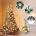 Yaheetech 6ft Pre-lit Christmas Tree, Snow Flocked Artificial Christmas Tree with 64 Snow Pinecones & 920 PVC Branch Tips & 250 Warm White Lights, White & Green