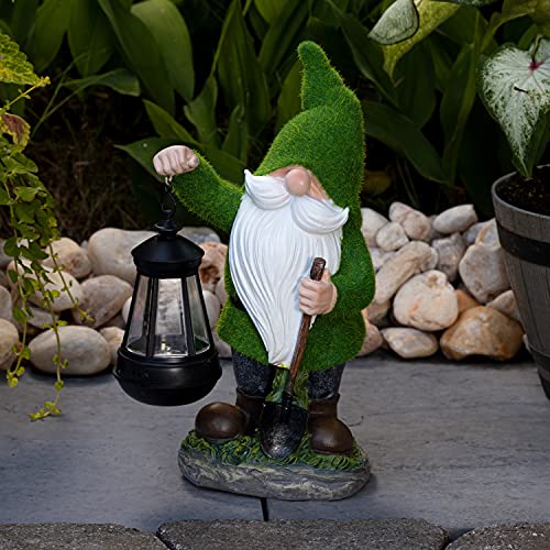 Vp Home Earnest Flocked Garden Gnome With Lantern Solar Powered Led Outdoor Decor Light Great Addition For Your Garden Solar Powered Light Garden Gnome Christmas Decorations Gifts #TOP2