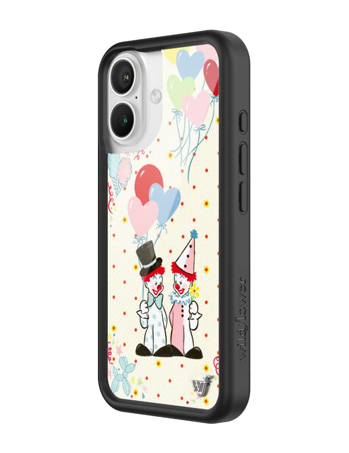 Image of Wildflower Cases - Compatible with iPhone 16 | Protective Black Bumper, 6.5ft Drop Test Certified, Women Owned Small Business | Clown Balloon Polka Dot Trendy Triplets | Collab - Nick Sturniolo