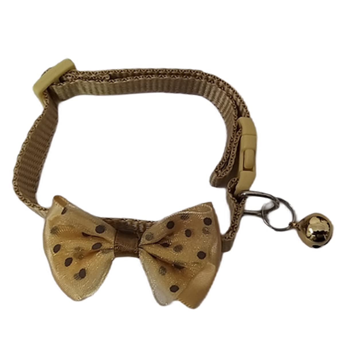 JAINSONS PET PRODUCTS Adjustable Bow Collar With Bell For Puppies, Dogs And Cats (Golden),30.48 cm,W_1 cm (B09KY1T8YB) Amazon Price History, Amazon Price Tracker