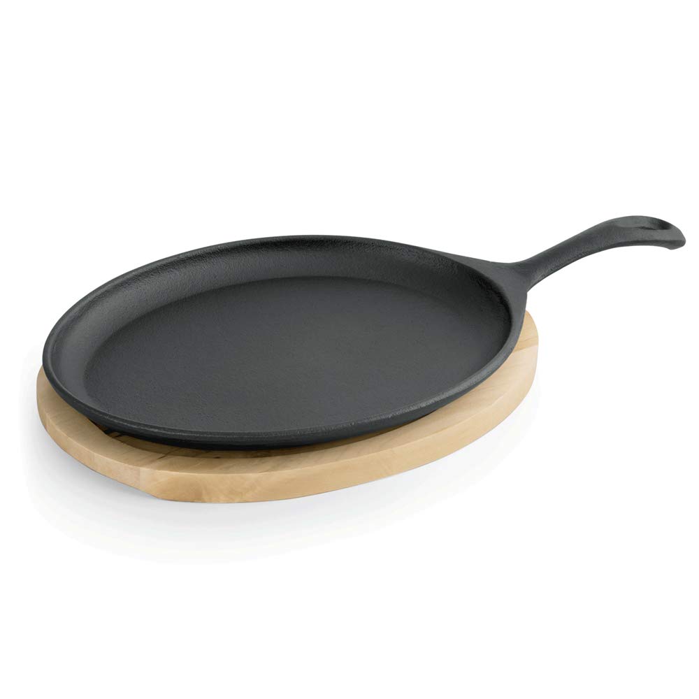 WAS Padella Da Portata In Ghisa, 24x17 Cm, Colore Nero, Ideale Per Servire In Tavola - 6