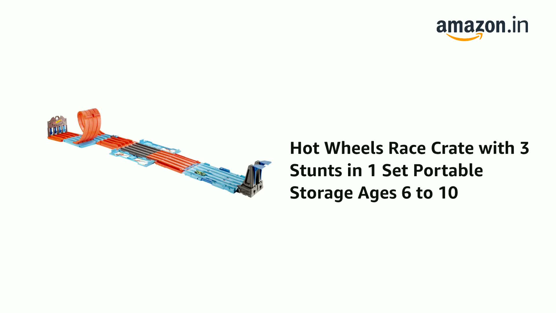 Hot Wheels Race Crate Toy Car Track Set