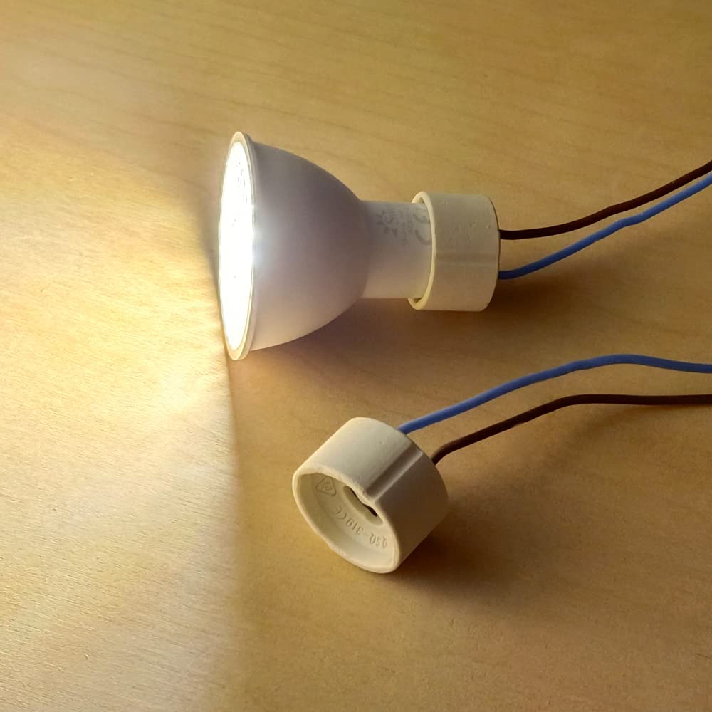 Douilles Gu10 Céramique Lot De 8 Douilles GU10 CAISYE | Céramique 230V | Câble Silicone 15cm | Pour LED & Halogènes Douille GU10