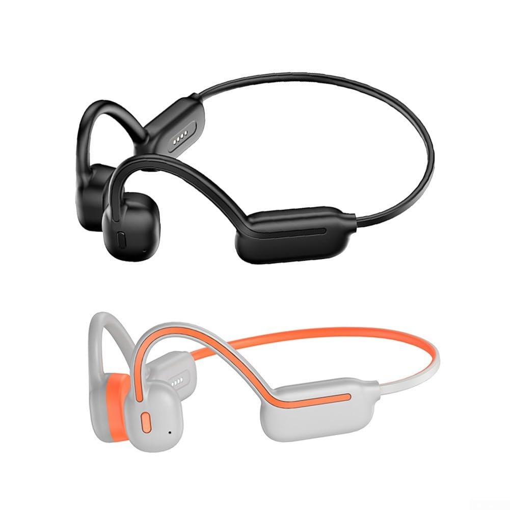 Cuffie Piscina IPX8 32GB per Musica Subacquea(Gray-Orange)