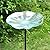 MUMTOP Outdoor Bird Bath, Glass Bird Baths Bowl with Metal Stake for Outdside Yard Lawn Garden Decorations