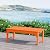 WestinTrends Malibu Outdoor Bench, All Weather Resistant Poly Lumber Backless Patio Garden Bench, Adirondack Curved Bench Seat for Comfort, Orange