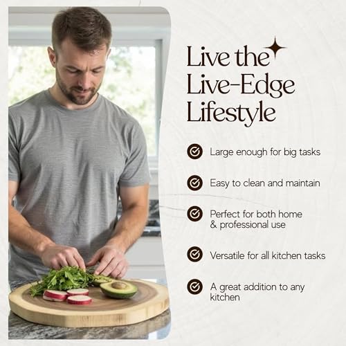 Extra-Large-Live-Edge-Acacia-Wood-Cutting-Board–Naturally-Chopped-Rustic-Wooden-Charcuterie-Board-Durable-Chopping-Block-Serving-Tray-for-Kitchen-Meat-Cheese-Entertaining-non-toxic Extra Large Live Edge Acacia Wood Cutting Board–Naturally Chopped Rustic Wooden Charcuterie Board Durable Chopping Block Serving Tray for Kitchen Meat Cheese Entertaining non toxic