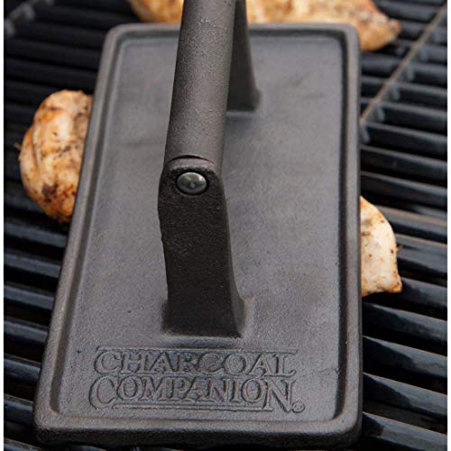 Charcoal Companion Cast Iron 8-3/4-Inch by 4-1/2-Inch Rectangular Grill Press