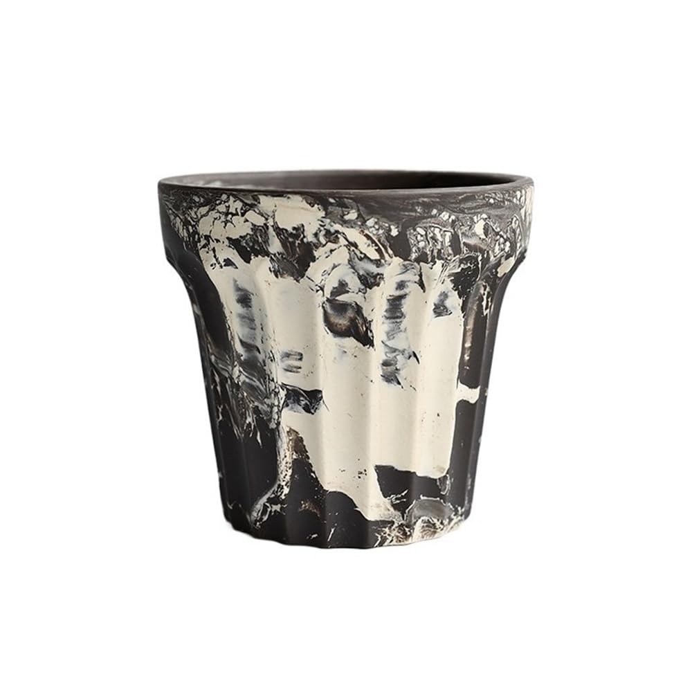 Bx9rE7tK3g Plant Pots Green Plant Pot Unique Ceramic Flowerpot with Breathable Marble Pattern and Unglazed Outdoor Flower Pots