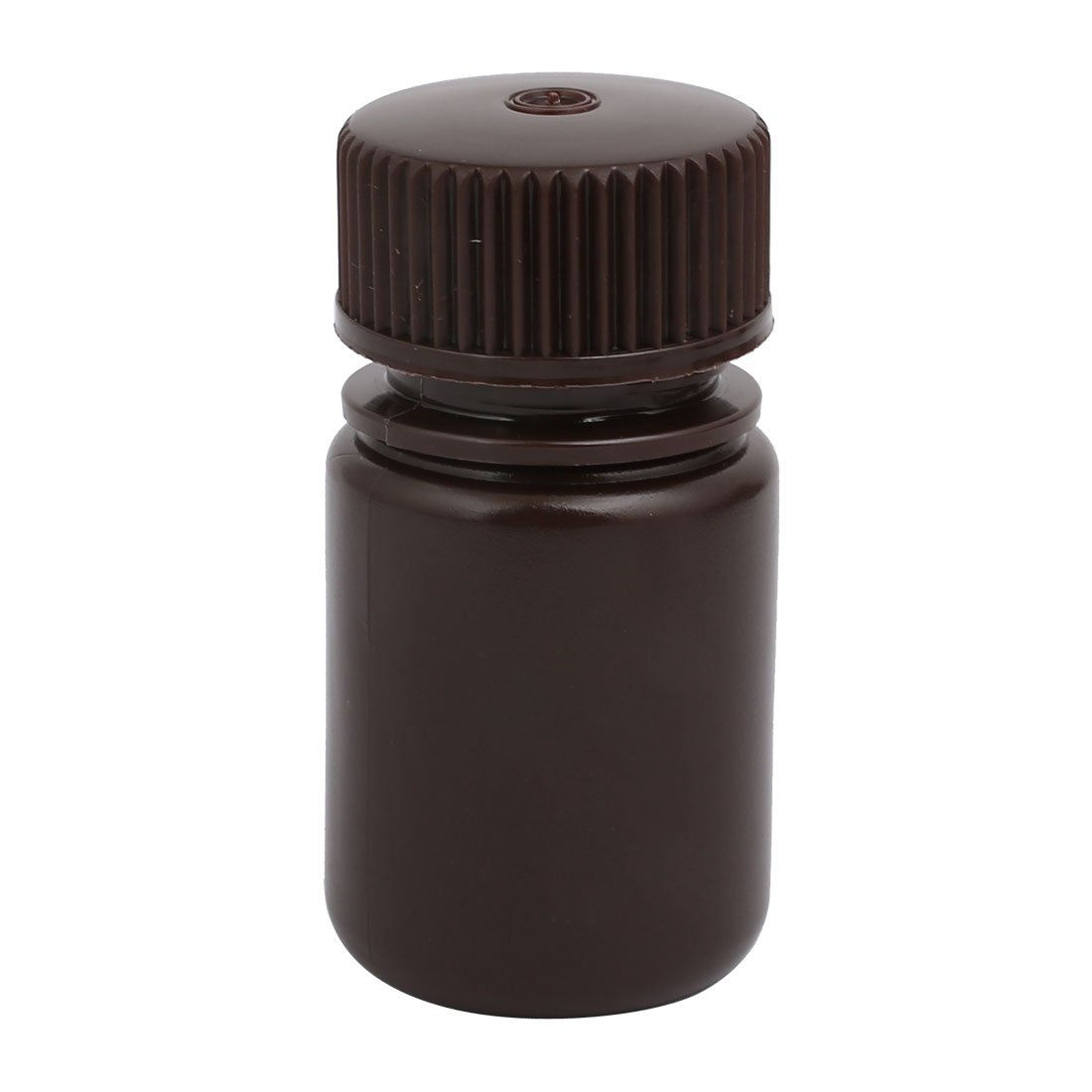 Aexit 5pcs 32mm gauge Diameter 60mm Height 30ml Plastic Round Shaped Bottle Brown