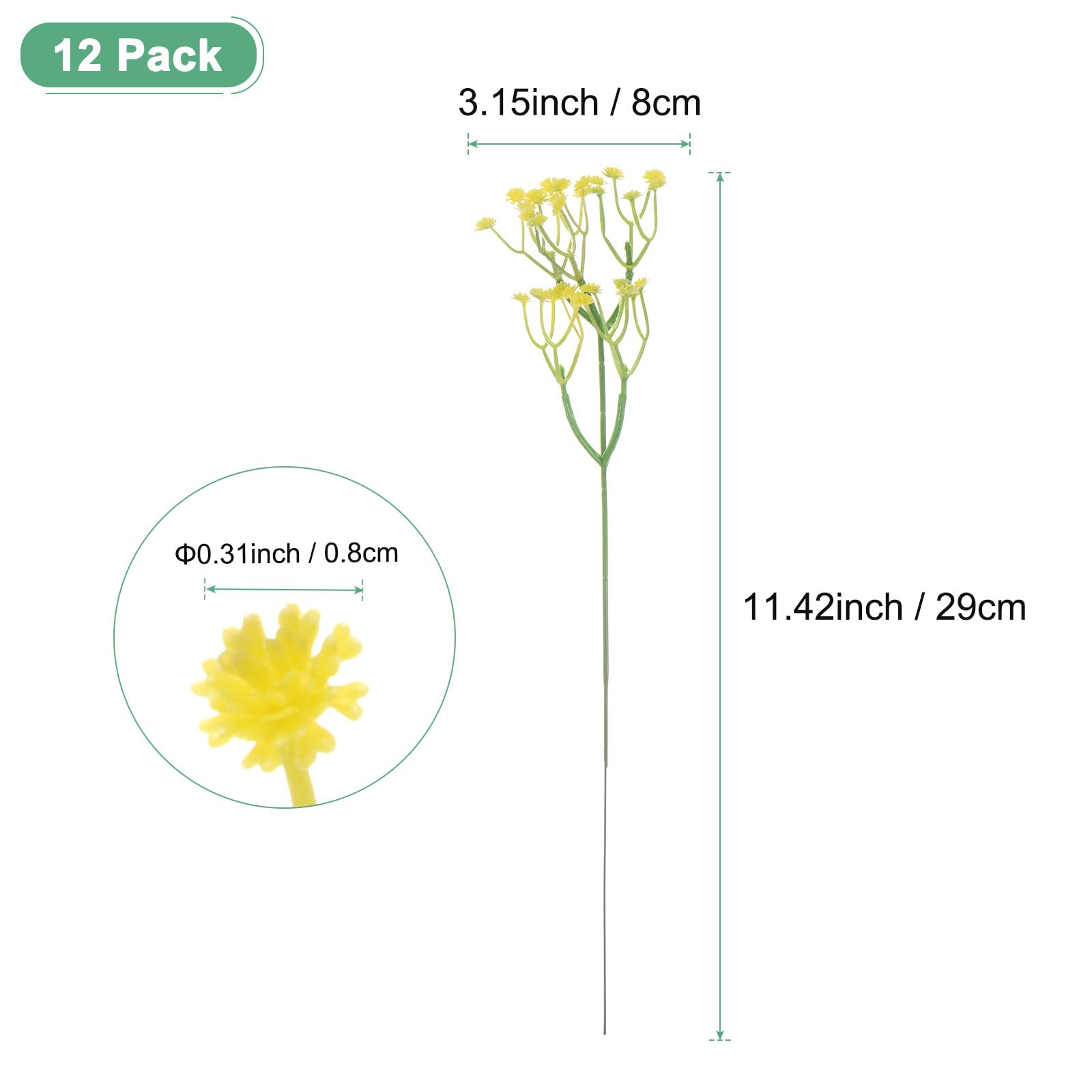 M METERXITY 12-Pack Artificial Baby's Breath - Image 3