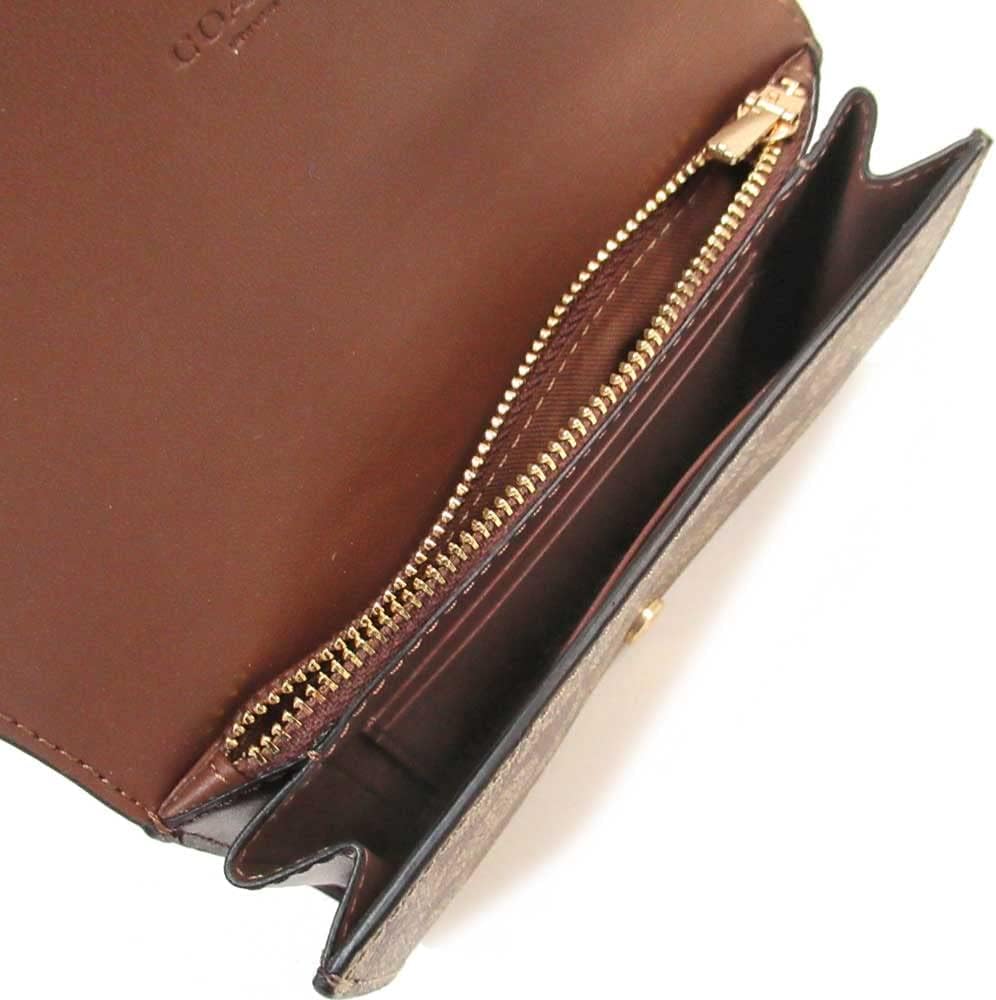 COACH 二つ折り財布　クレオウォレット　シグネチャー　ホワイトパイソン柄 COACH 二つ折り財布 クレオウォレット シグネチャー ホワイト