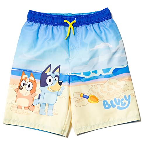 Bluey Bingo UPF 50+ Swim Trunks Bathing Suit Toddler to Little Kid Sizes (2T - 7-8)