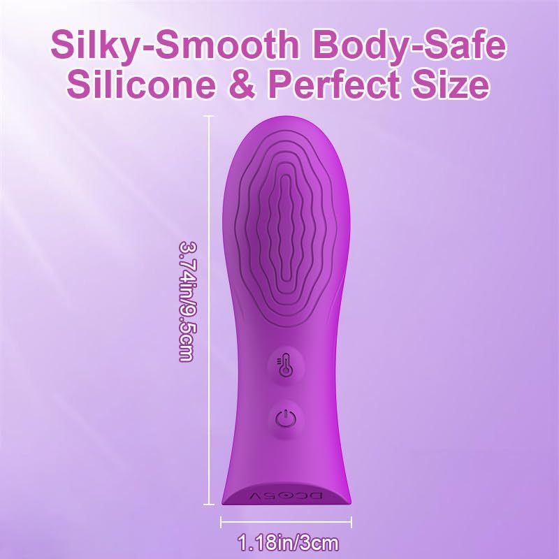 2026 Newly with Heating Function Mini Handheld Electric Back and Finger Massager Waterproof Quite Massager, Portable Massager for Back Neck Shoulder Body,Rose Purple