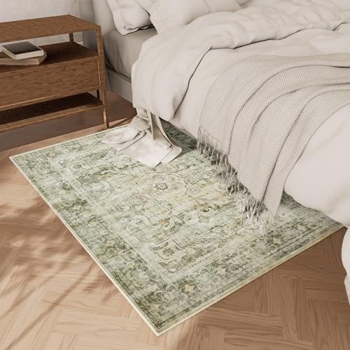 Washable Entryway Small Area Rugs: 2'x3' Boho Rug Non Slip Door Mat Indoor Entrance Stain Resistance Low Pile Throw Rugs for Inside Front Door Floor Bedroom Bedside Kitchen Nursery Dorm Room Entry