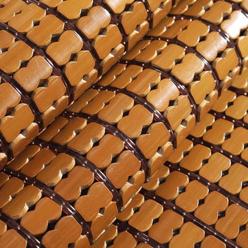 Colchoneta de dormir de bambú de carbón de verano – Alfombra de enfriamiento plegable para colchón doble Mahjong transpirable disponible en tamaños de 100 a 200 cm, cojín perfecto para silla (largo x