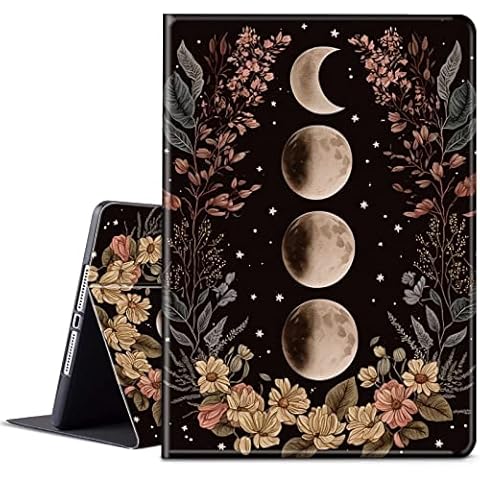 BPQOJB for Kindle Paperwhite Case 11th Generation 2021 6.8 inch for Kindle Paperwhite Signature Edition Case with Adjustable Stand & Auto Wake/Sleep Feature Smart Protect Cover Case - Moon Flowers Cover