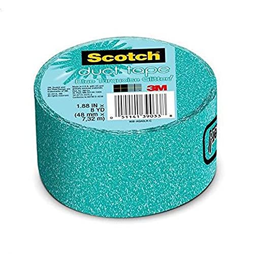 Duct Tape, Blue Turquoise Glitter, 1.88Inch x 8Yard .3 Pack Arts, Crafts & Sewing