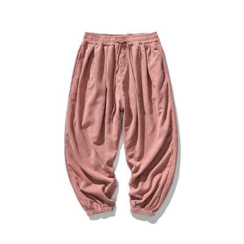 Pantalon lanterne en velours côtelé ample pour homme - 5