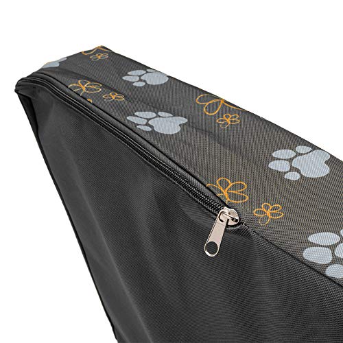 Image of Furhaven Water-Resistant Pillow Dog Bed for Small Dogs w / Removable Washable Cover - Indoor & Outdoor Garden Print Mattress - Iron Gate, Small