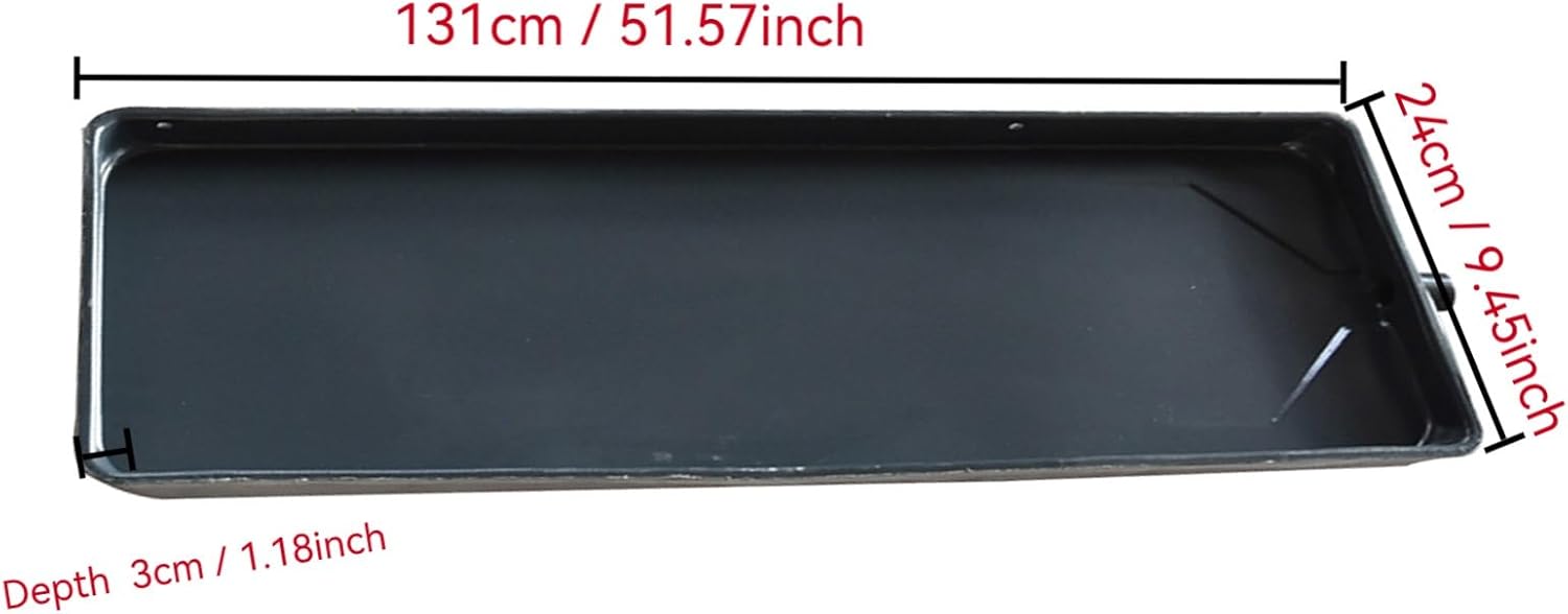 Galvanized Metal Air Conditioner Drain Pan - Durable Drip Tray with Drain Hole & Hose for External AC Units - Efficient Drainage Kit for Optimal Performance